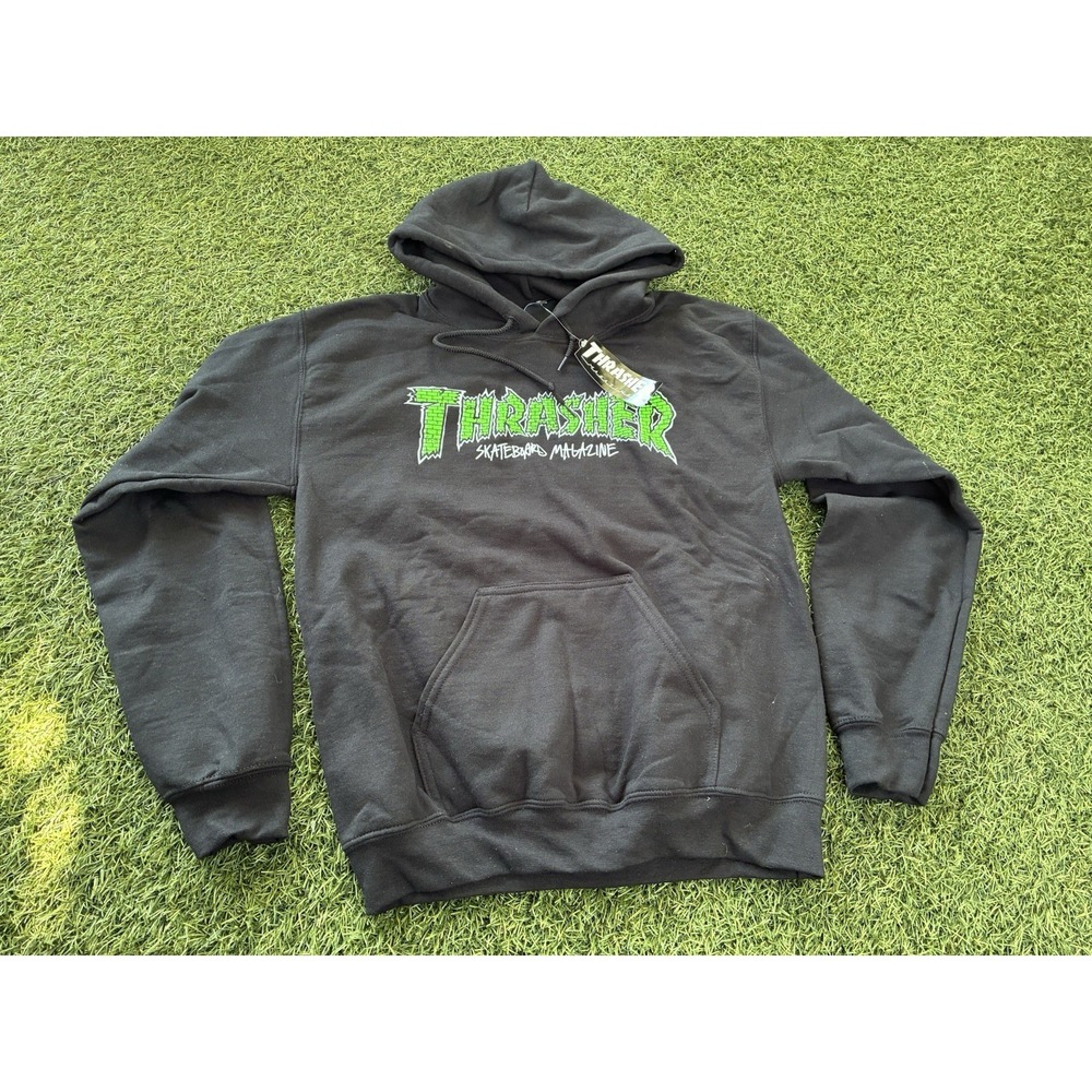 Thrasher 1995 Green Brick Hoodie Mens Small‎  Y2K 90s Magazine NWT